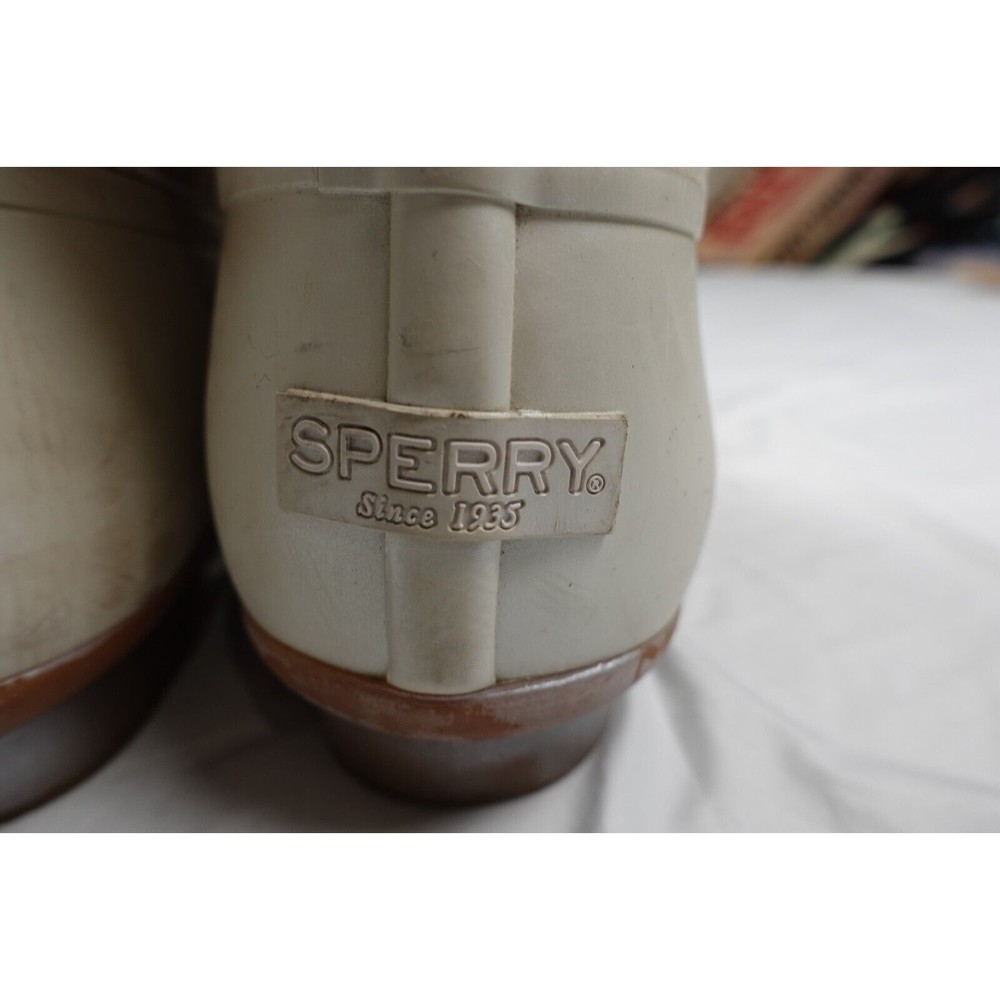 Sperry Saltwater White Pearl Quilted Duck Boots Size 6M US - Picture 5 of 8